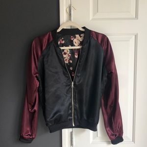 Reversible Floral Satin Jacket